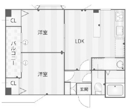 物件○○の間取り図