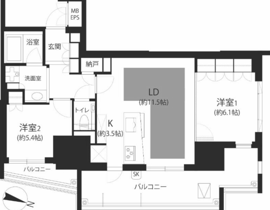 物件○○の間取り図