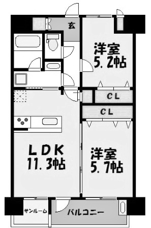 物件○○の間取り図