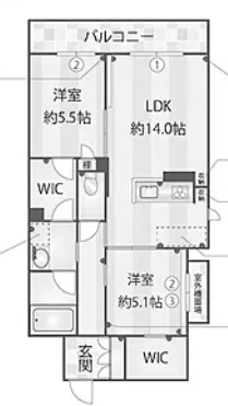 物件○○の間取り図