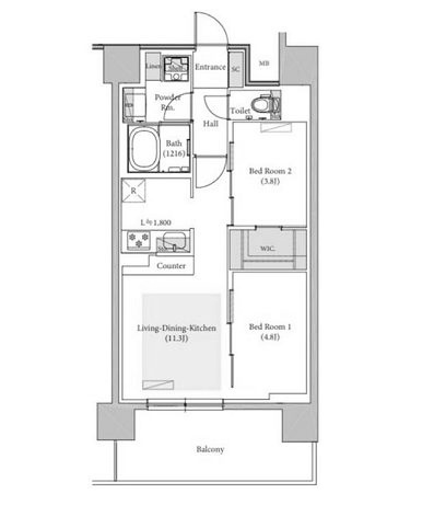 物件○○の間取り図