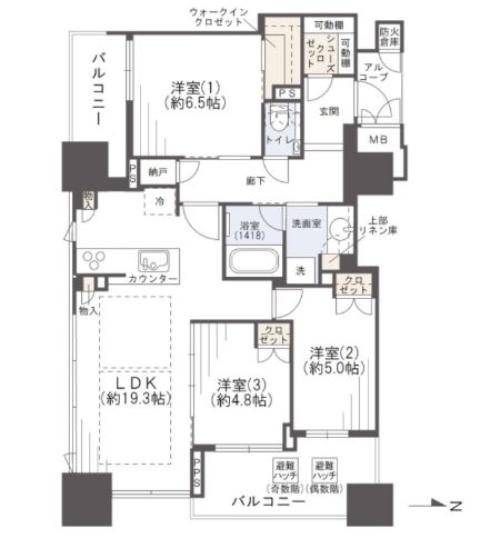 物件○○の間取り図