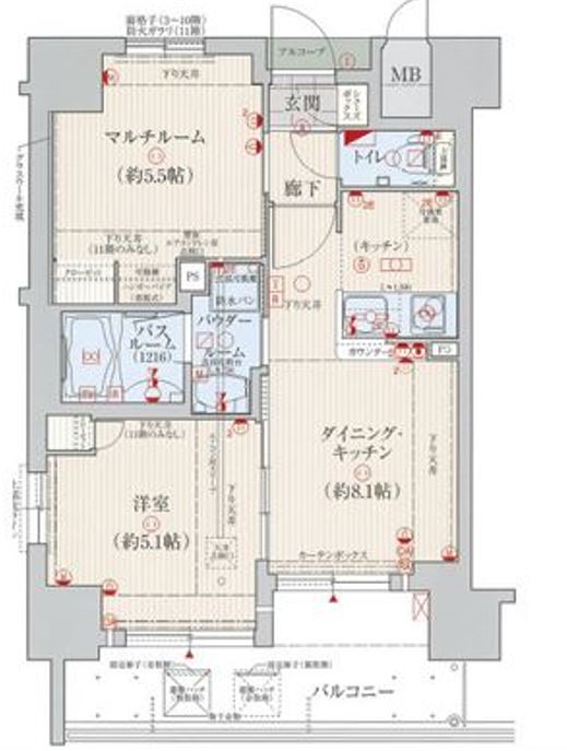 物件○○の間取り図